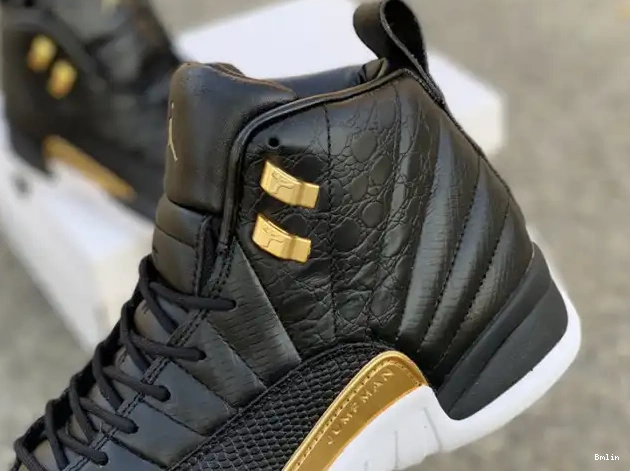 Bmlin 'Reptile' Black 12 Air Gold-White Jordan Retro AO6068-007 Metallic 0516